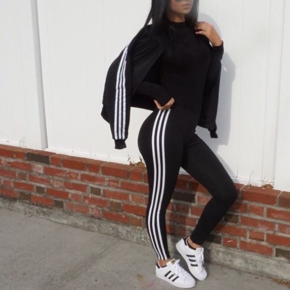 ADIDAS | 3 STRIPE BASIC SPORTY COTTON BASIC LEGGINGS HYPEBEAST - Picture 12 of 12
